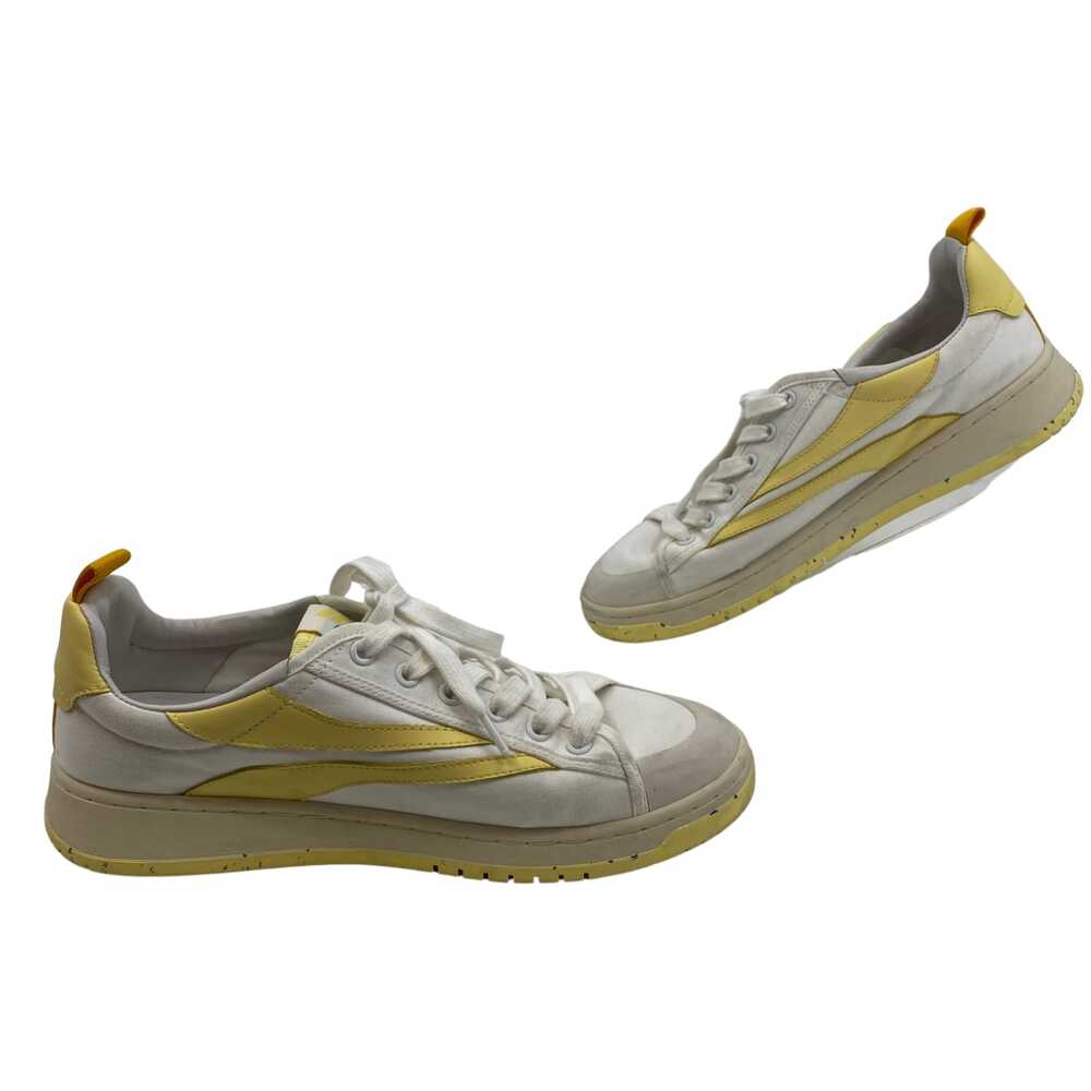 Oncept Yellow & White Lace-Up Sneakers | Size 10